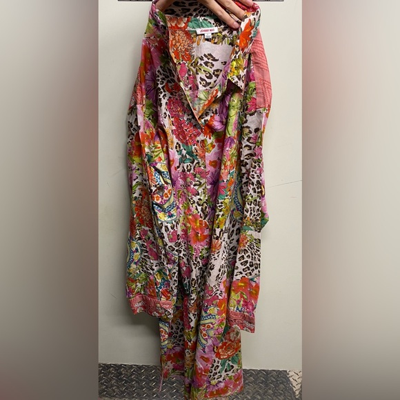 Johnny Was Wild Garden Relaxed Overshirt Floral Multicolor $199 MSRP Size Large - Picture 9 of 9